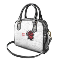 New Zealand Maori Heart Tribal Personalised Shoulder Handbag Polynesian Patterns