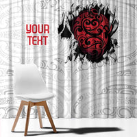 New Zealand Maori Heart Tribal Personalised Window Curtain Polynesian Patterns LT9 - Polynesian Pride