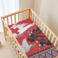 Tonga Heart Tribal Personalised Baby Bed Cover Polynesian Patterns LT9 - Polynesian Pride