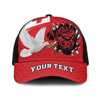 Tonga Heart Tribal Personalised Baseball Net Cap Polynesian Patterns