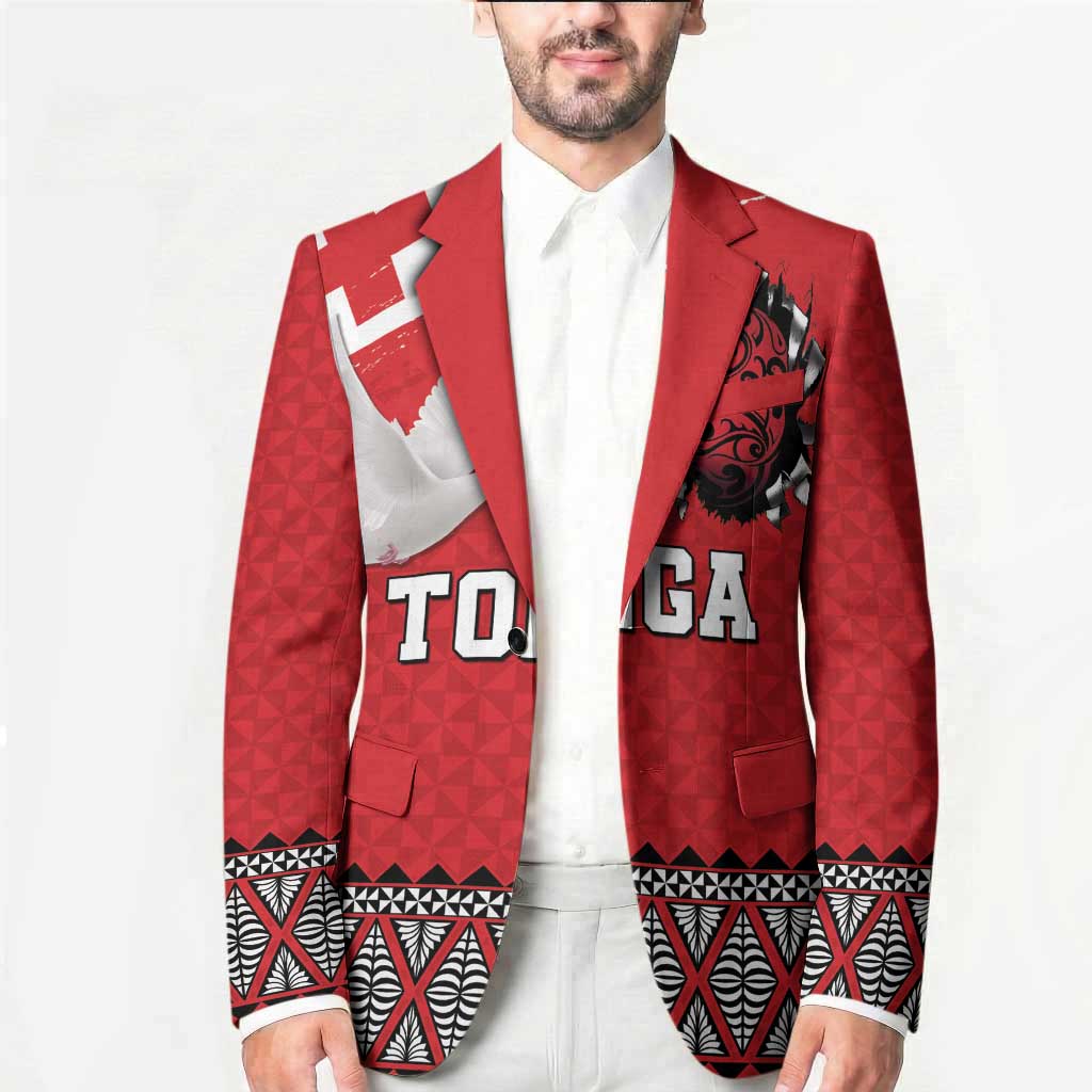 Tonga Heart Tribal Personalised Blazer Polynesian Patterns