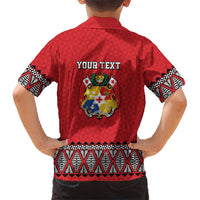 Tonga Heart Tribal Personalised Family Matching Off Shoulder Short Dress and Hawaiian Shirt Polynesian Patterns
