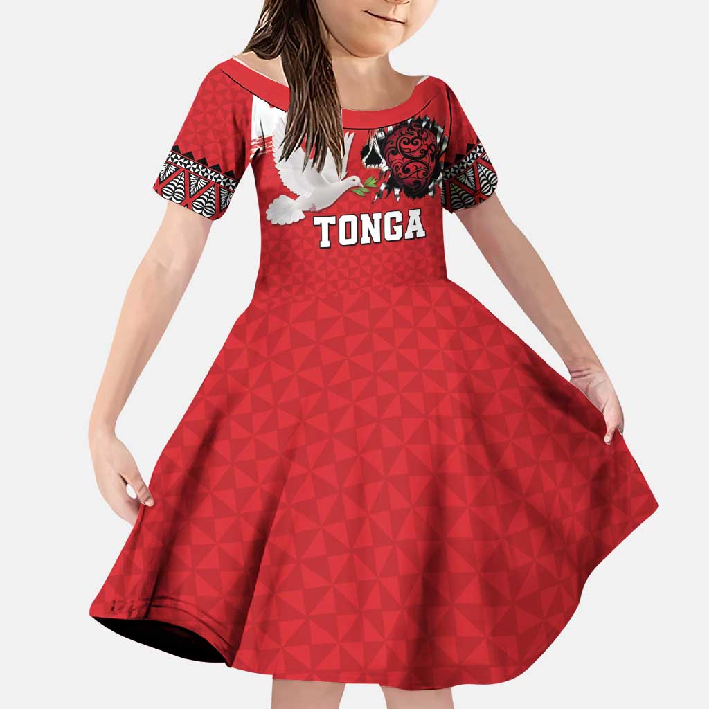 Tonga Heart Tribal Personalised Family Matching Summer Maxi Dress and Hawaiian Shirt Polynesian Patterns