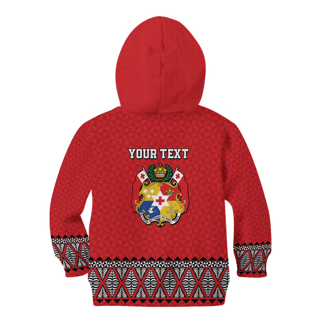 Tonga Heart Tribal Personalised Kid Hoodie Polynesian Patterns