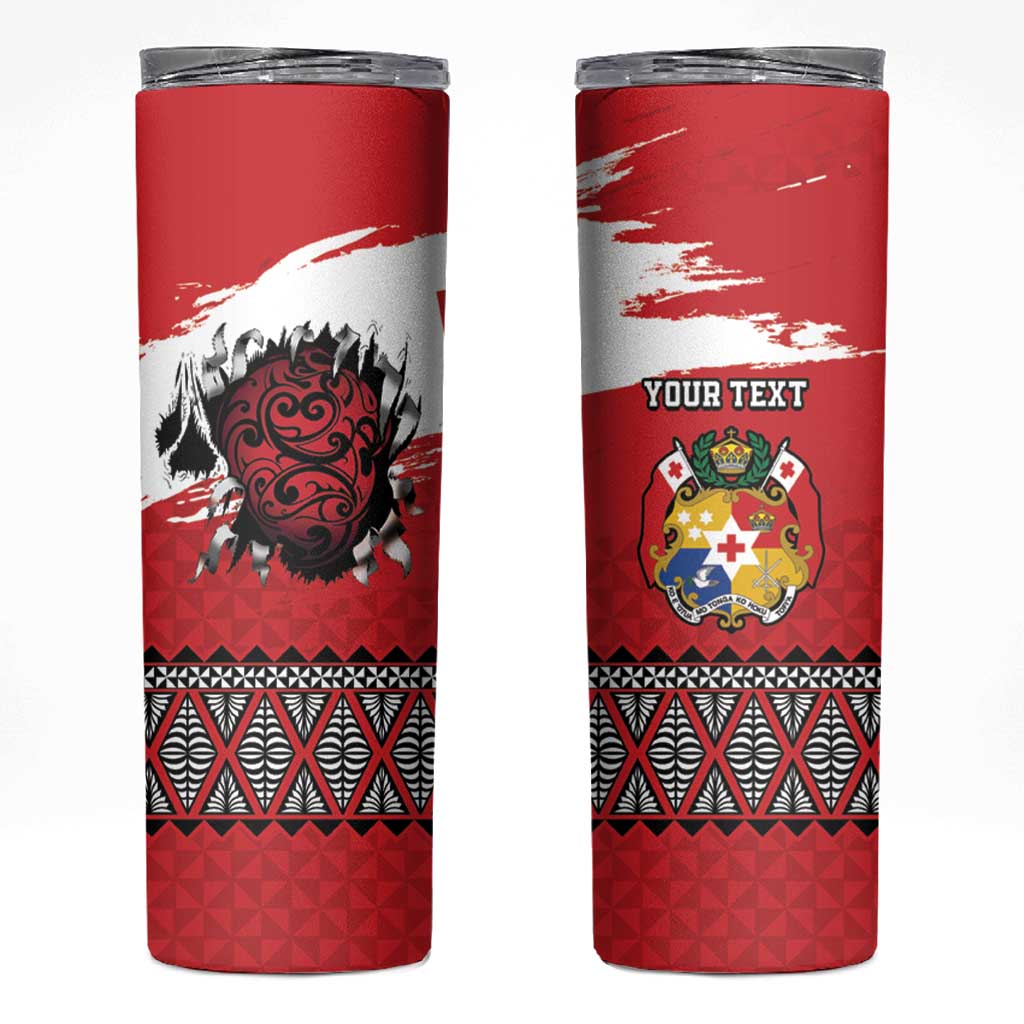 Tonga Heart Tribal Personalised Skinny Tumbler Polynesian Patterns