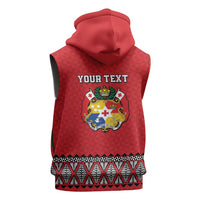 Tonga Heart Tribal Personalised Sleeveless Zip Hoodie Polynesian Patterns