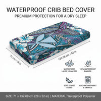 Personalised Hawaii Tribal Humpback Whale Baby Bed Cover Polu Hibiscus Seamless Pattern LT9 - Polynesian Pride