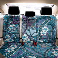 Personalised Hawaii Tribal Humpback Whale Back Car Seat Cover Polu Hibiscus Seamless Pattern