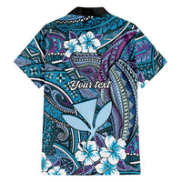 Personalised Hawaii Tribal Humpback Whale Family Matching Summer Maxi Dress and Hawaiian Shirt Polu Hibiscus Seamless Pattern LT9 - Polynesian Pride