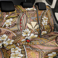Personalised Hawaii Tribal Humpback Whale Back Car Seat Cover Melemele Hibiscus Seamless Pattern