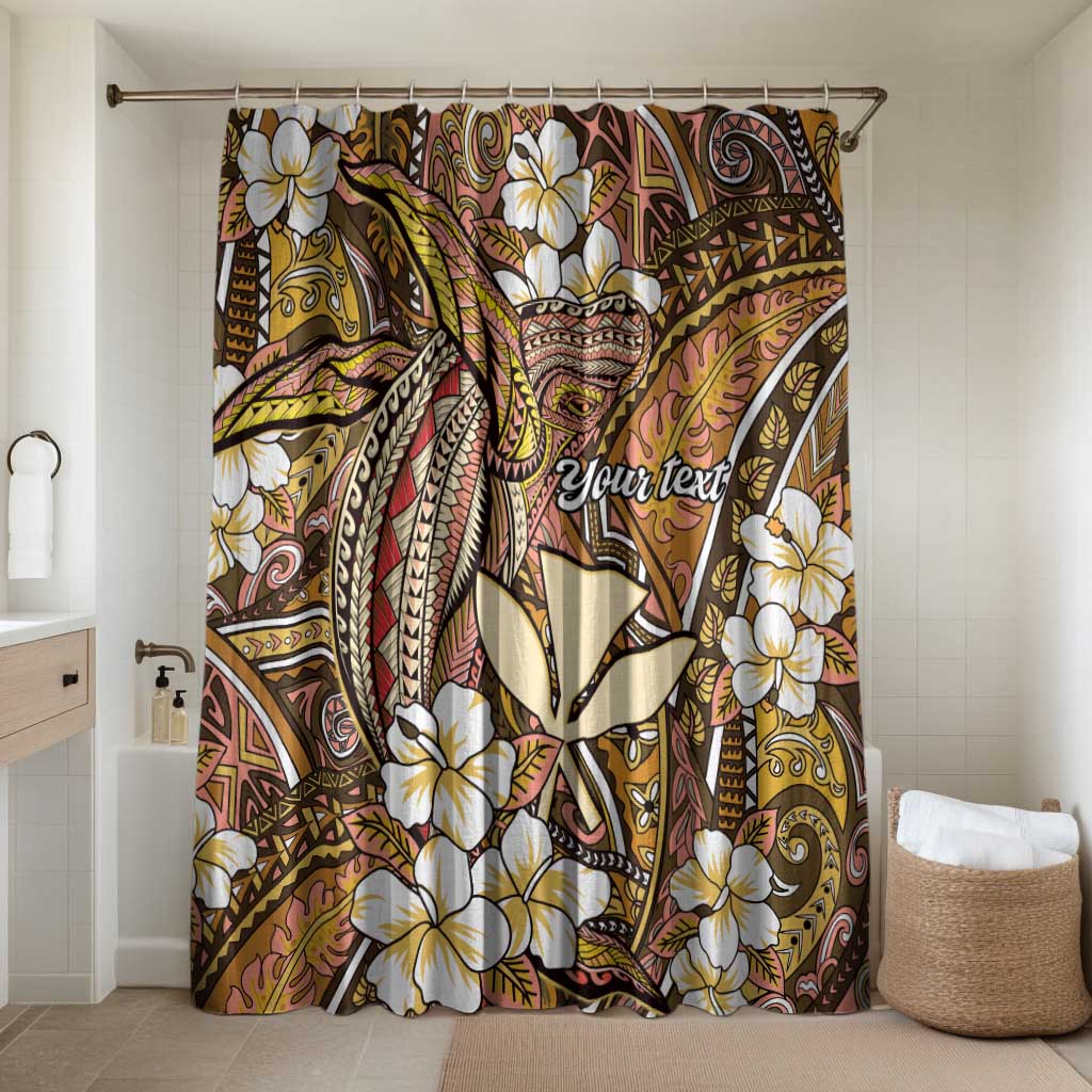 Personalised Hawaii Tribal Humpback Whale Bathroom Set Melemele Hibiscus Seamless Pattern