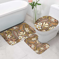 Personalised Hawaii Tribal Humpback Whale Bathroom Set Melemele Hibiscus Seamless Pattern