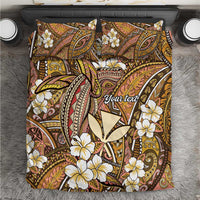Personalised Hawaii Tribal Humpback Whale Bedding Set Melemele Hibiscus Seamless Pattern