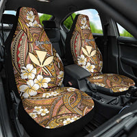 Personalised Hawaii Tribal Humpback Whale Car Seat Cover Melemele Hibiscus Seamless Pattern
