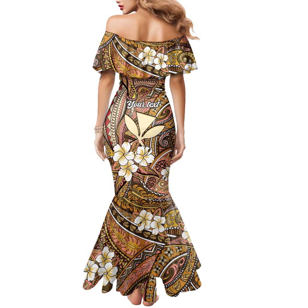 Personalised Hawaii Tribal Humpback Whale Family Matching Mermaid Dress and Hawaiian Shirt Melemele Hibiscus Seamless Pattern LT9 - Polynesian Pride