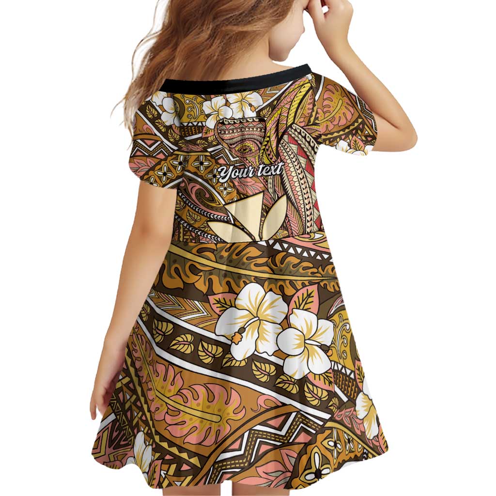 Personalised Hawaii Tribal Humpback Whale Family Matching Off Shoulder Short Dress and Hawaiian Shirt Melemele Hibiscus Seamless Pattern LT9 - Polynesian Pride