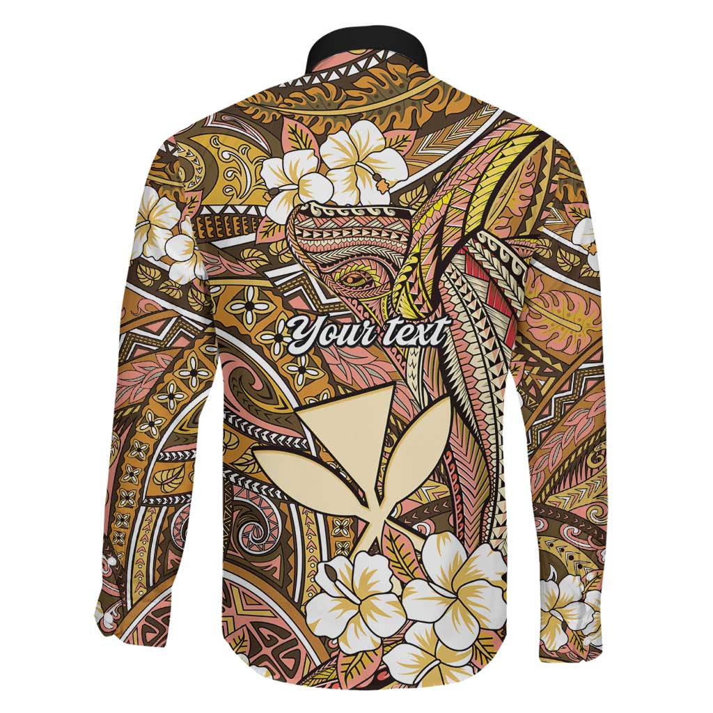 Personalised Hawaii Tribal Humpback Whale Family Matching Puletasi and Hawaiian Shirt Melemele Hibiscus Seamless Pattern