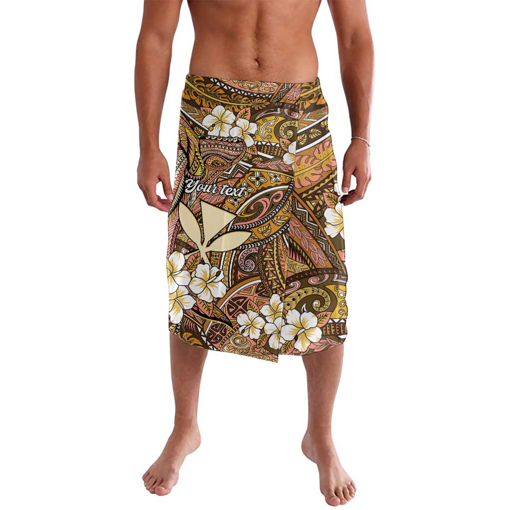 Personalised Hawaii Tribal Humpback Whale Lavalava Melemele Hibiscus Seamless Pattern