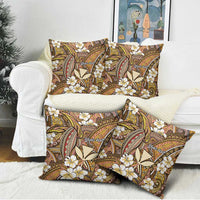 Personalised Hawaii Tribal Humpback Whale Pillow Cover Melemele Hibiscus Seamless Pattern