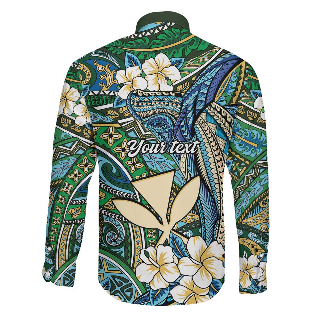 Personalised Hawaii Tribal Humpback Whale Family Matching Mermaid Dress and Hawaiian Shirt Omaomao Hibiscus Seamless Pattern LT9 - Polynesian Pride