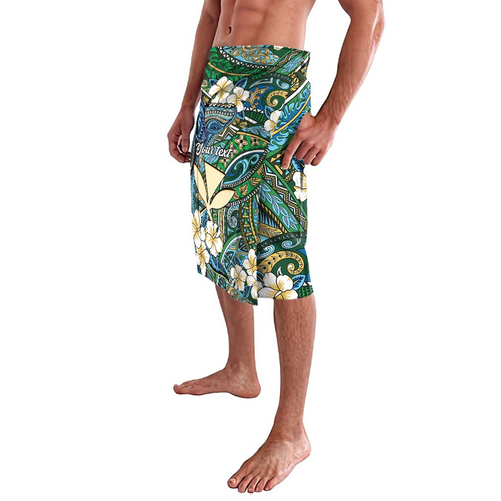Personalised Hawaii Tribal Humpback Whale Lavalava Omaomao Hibiscus Seamless Pattern