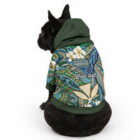 Personalised Hawaii Tribal Humpback Whale Pet Hoodie Omaomao Hibiscus Seamless Pattern LT9 - Polynesian Pride