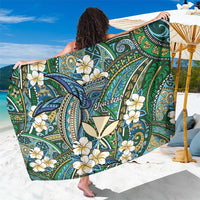 Personalised Hawaii Tribal Humpback Whale Sarong Omaomao Hibiscus Seamless Pattern