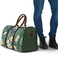 Personalised Hawaii Tribal Humpback Whale Travel Bag Omaomao Hibiscus Seamless Pattern