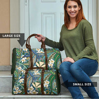 Personalised Hawaii Tribal Humpback Whale Travel Bag Omaomao Hibiscus Seamless Pattern