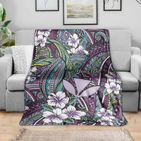 Personalised Hawaii Tribal Humpback Whale Blanket Poni Hibiscus Seamless Pattern