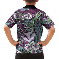 Personalised Hawaii Tribal Humpback Whale Hawaiian Shirt Poni Hibiscus Seamless Pattern