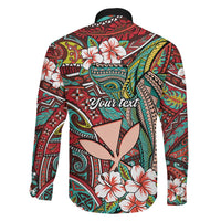 Personalised Hawaii Tribal Humpback Whale Family Matching Tank Maxi Dress and Hawaiian Shirt Ulaula Hibiscus Seamless Pattern LT9 - Polynesian Pride