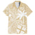 Custom Indo Fijians Family Matching Off The Shoulder Long Sleeve Dress and Hawaiian Shirt Fiji ke Hindustani Polyneisan Paisley Beige Style