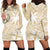 Custom Indo Fijians Hoodie Dress Fiji ke Hindustani Polyneisan Paisley Beige Style