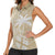 Custom Indo Fijians Women Sleeveless Polo Shirt Fiji ke Hindustani Polyneisan Paisley Beige Style