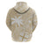 Custom Indo Fijians Zip Hoodie Fiji ke Hindustani Polyneisan Paisley Beige Style