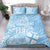 Custom Indo Fijians Bedding Set Fiji ke Hindustani Polyneisan Paisley Blue Style