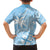 Custom Indo Fijians Family Matching Tank Maxi Dress and Hawaiian Shirt Fiji ke Hindustani Polyneisan Paisley Blue Style