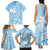 Custom Indo Fijians Family Matching Tank Maxi Dress and Hawaiian Shirt Fiji ke Hindustani Polyneisan Paisley Blue Style