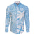 Custom Indo Fijians Family Matching Tank Maxi Dress and Hawaiian Shirt Fiji ke Hindustani Polyneisan Paisley Blue Style