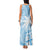 Custom Indo Fijians Family Matching Tank Maxi Dress and Hawaiian Shirt Fiji ke Hindustani Polyneisan Paisley Blue Style
