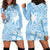 Custom Indo Fijians Hoodie Dress Fiji ke Hindustani Polyneisan Paisley Blue Style