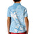 Custom Indo Fijians Kid Polo Shirt Fiji ke Hindustani Polyneisan Paisley Blue Style