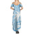 Custom Indo Fijians Summer Maxi Dress Fiji ke Hindustani Polyneisan Paisley Blue Style