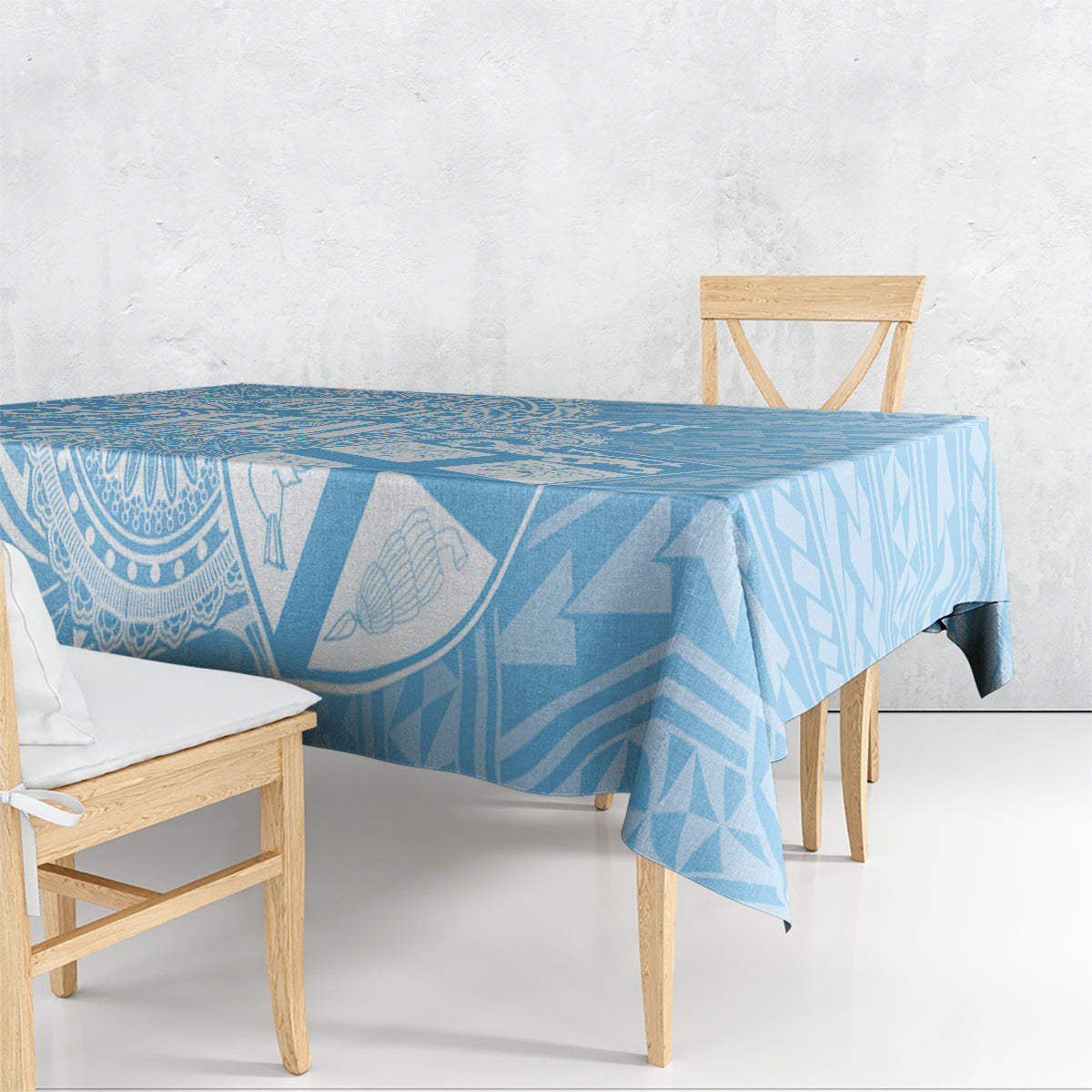 Custom Indo Fijians Tablecloth Fiji ke Hindustani Polyneisan Paisley Blue Style