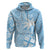 Custom Indo Fijians Zip Hoodie Fiji ke Hindustani Polyneisan Paisley Blue Style