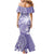 Custom Indo Fijians Family Matching Mermaid Dress and Hawaiian Shirt Fiji ke Hindustani Polyneisan Paisley Purple Style