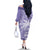 Custom Indo Fijians Family Matching Off The Shoulder Long Sleeve Dress and Hawaiian Shirt Fiji ke Hindustani Polyneisan Paisley Purple Style