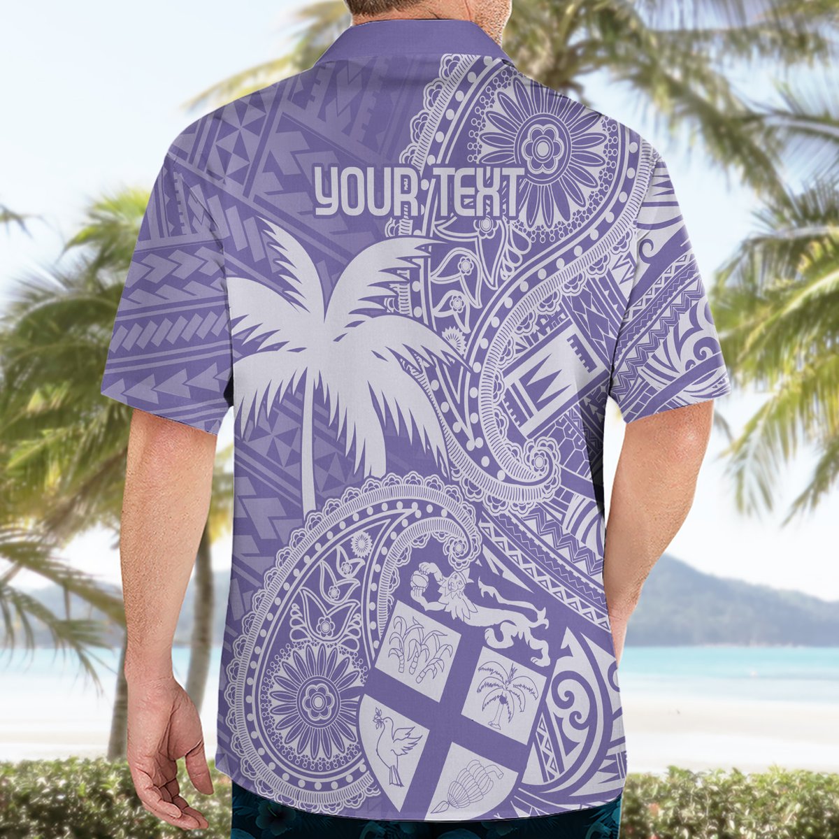 Custom Indo Fijians Hawaiian Shirt Fiji ke Hindustani Polyneisan Paisley Purple Style LT9 - Polynesian Pride