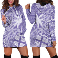 Custom Indo Fijians Hoodie Dress Fiji ke Hindustani Polyneisan Paisley Purple Style
